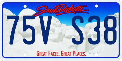 SD license plate 75VS38
