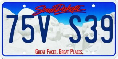 SD license plate 75VS39
