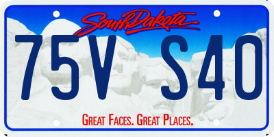 SD license plate 75VS40