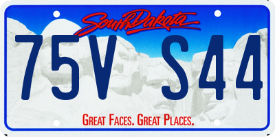 SD license plate 75VS44