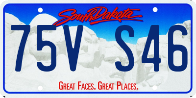 SD license plate 75VS46