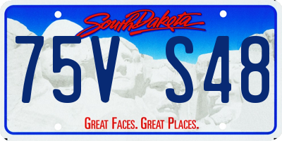 SD license plate 75VS48