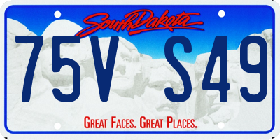 SD license plate 75VS49