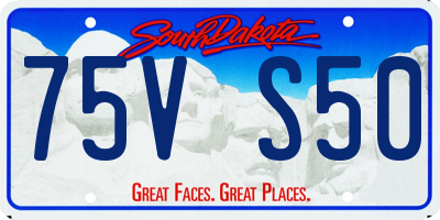 SD license plate 75VS50