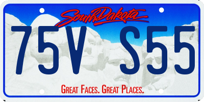 SD license plate 75VS55