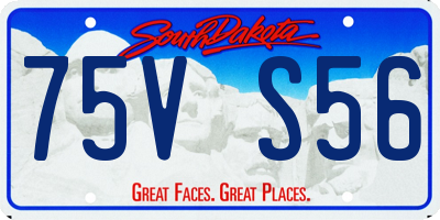 SD license plate 75VS56