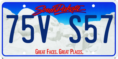 SD license plate 75VS57