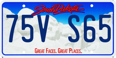 SD license plate 75VS65