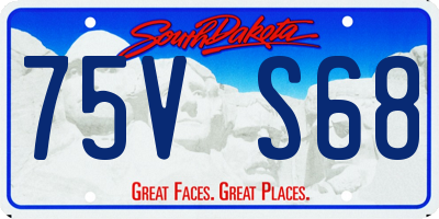 SD license plate 75VS68