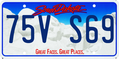 SD license plate 75VS69