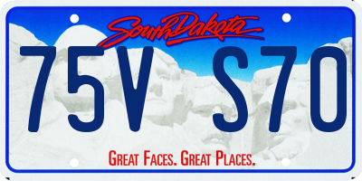 SD license plate 75VS70