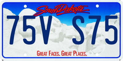 SD license plate 75VS75
