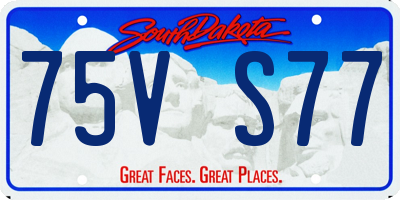 SD license plate 75VS77
