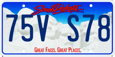 SD license plate 75VS78
