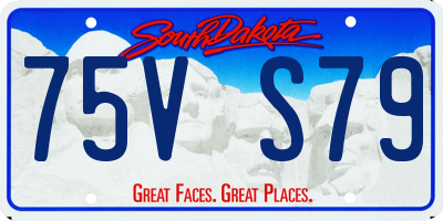 SD license plate 75VS79