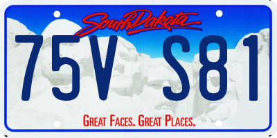 SD license plate 75VS81