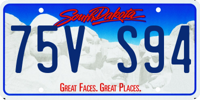 SD license plate 75VS94
