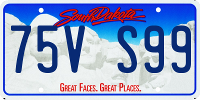 SD license plate 75VS99