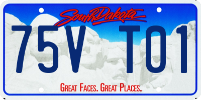SD license plate 75VT01