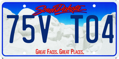 SD license plate 75VT04