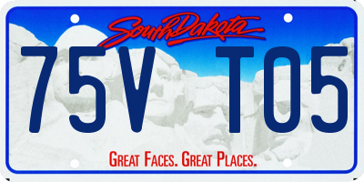 SD license plate 75VT05