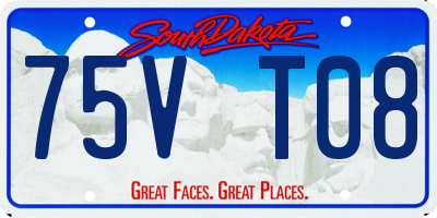 SD license plate 75VT08