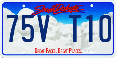 SD license plate 75VT10