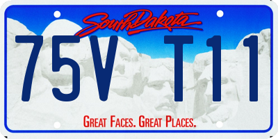 SD license plate 75VT11