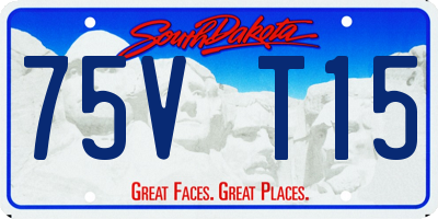 SD license plate 75VT15