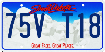 SD license plate 75VT18