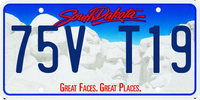 SD license plate 75VT19