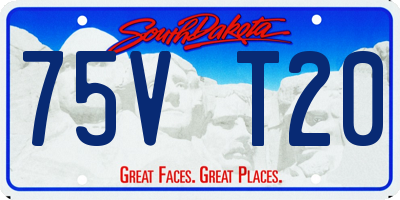 SD license plate 75VT20