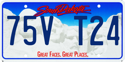 SD license plate 75VT24