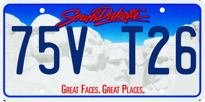SD license plate 75VT26