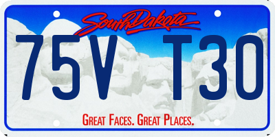 SD license plate 75VT30