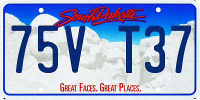 SD license plate 75VT37