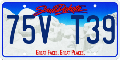 SD license plate 75VT39
