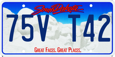 SD license plate 75VT42
