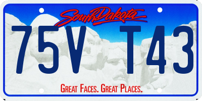 SD license plate 75VT43