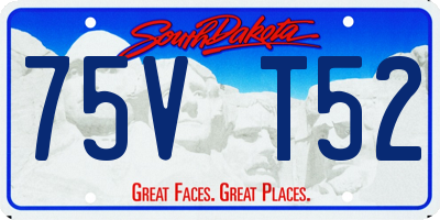 SD license plate 75VT52