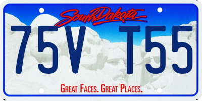 SD license plate 75VT55