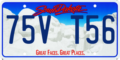 SD license plate 75VT56
