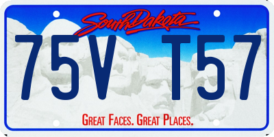 SD license plate 75VT57