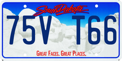SD license plate 75VT66