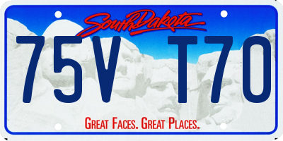 SD license plate 75VT70