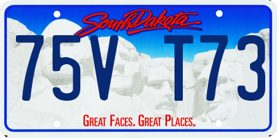 SD license plate 75VT73