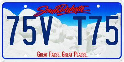 SD license plate 75VT75