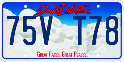 SD license plate 75VT78