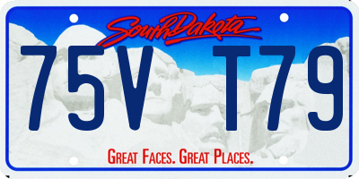 SD license plate 75VT79