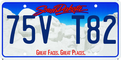 SD license plate 75VT82